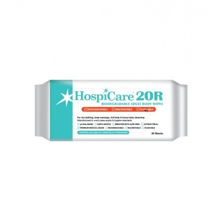 HospiCare 20R Biodegradable Adult Body Wipes