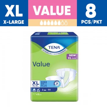 TENA Value Unisex Adult Diapers - Size XL