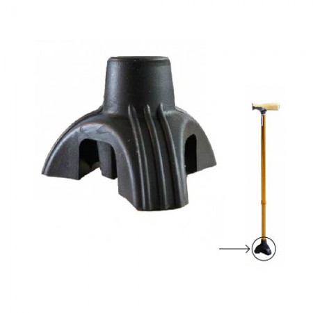 D63 3-Legged Walking Stick Rubber Base