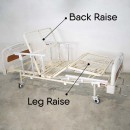 2 Crank Manual Split Hospital Bed