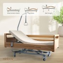 3 Crank Illico Premium Nursing Bed, Continuous Side Rails