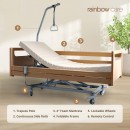 3 Crank Illico Premium Nursing Bed, Continuous Side Rails