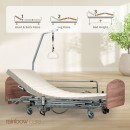 3 Crank Illico Premium Nursing Bed, Foldable Side Rails