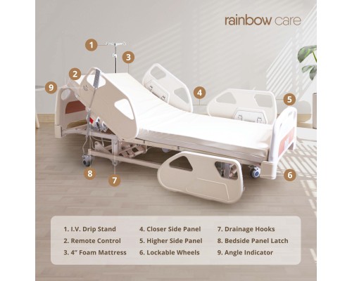 3 Crank Electrical Luxury Hospital Bed