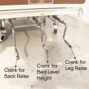 3 Crank Manual Luxury Hospital Bed