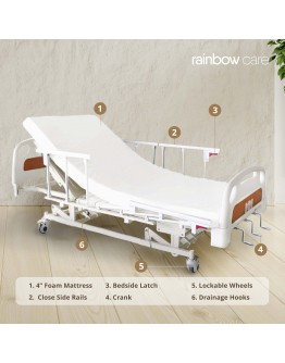 3 Crank Manual Split Hospital Bed