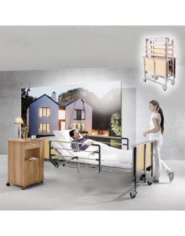 Domiflex 3 Premium Nursing Bed, Foldable Side Rails        