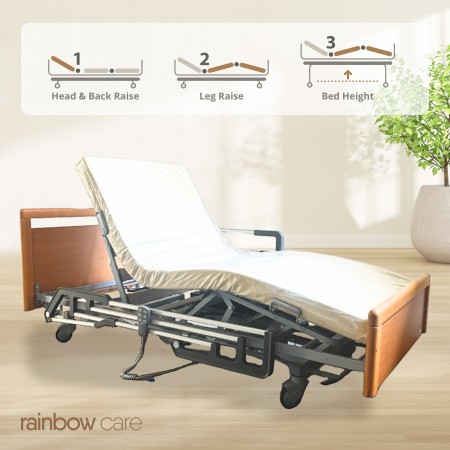 Livorno Premium Nursing Bed, Foldable Side Rails