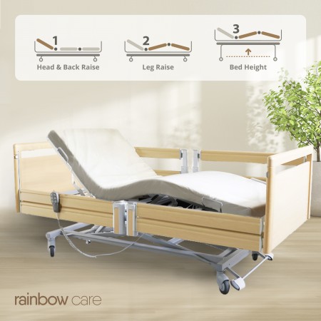 Livorno Premium Nursing Bed, Split Side Rails