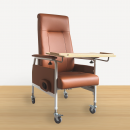 KW-W Reclining Geriatric Chair (Steel, With Wheels)