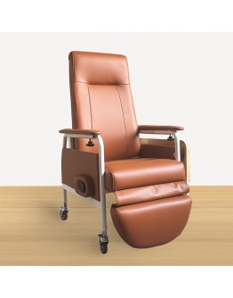 KW-WF Reclining Geriatric Chair (Steel, With Wheels and Footrest)